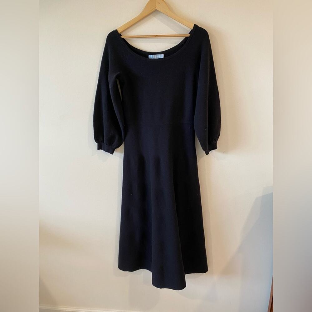 Hill House Maude Dress Black knit Size Large Classic, Goth, minimalist